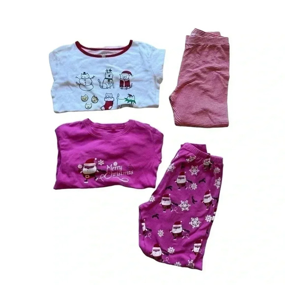 Carter’s Pajama Set Bundle Long Sleeves Tops & Pants Cotton SZ 12 # 2066 - Picture 1 of 6